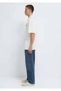 Mavi Logo Ecru Polo T-Shirt Loose Fit -70057 - Image 5