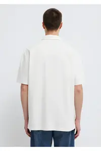 Mavi Logo Ecru Polo T-Shirt Loose Fit -70057 - Image 6
