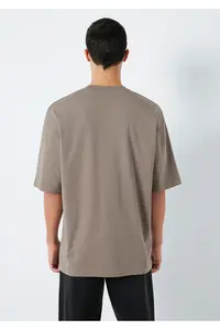 Mavi MVJNS Printed Brown T-Shirt Oversize / Wide Cut -87875 - Image 5