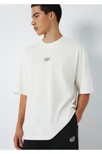 Mavi MVJNS Printed Ecru T-Shirt Oversize / Wide Cut -70057 - Image 2