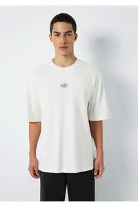 Mavi MVJNS Printed Ecru T-Shirt Oversize / Wide Cut -70057 - Image 3