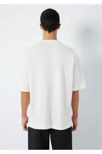 Mavi MVJNS Printed Ecru T-Shirt Oversize / Wide Cut -70057 - Image 5