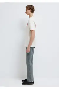 Mavi Printed Ecru T-Shirt Loose Fit -80194 - Image 5