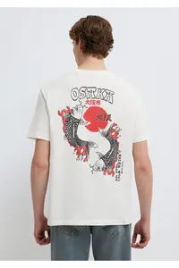 Mavi Printed Ecru T-Shirt Loose Fit -80194 - Image 6