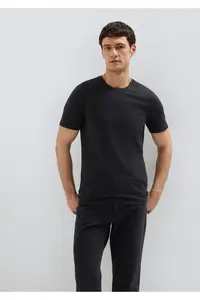 Mavi Stretch Black Basic T-Shirt Fitted - Image 2