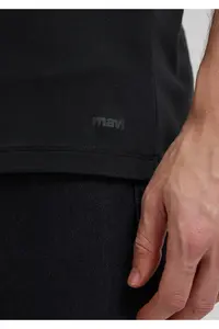 Mavi Stretch Black Basic T-Shirt Fitted - Image 7