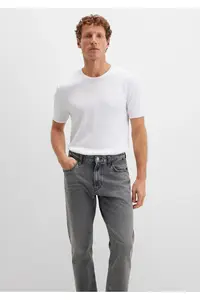 Mavi Ribbed Detailed White T-Shirt Fitted