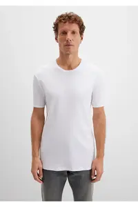 Mavi Ribbed Detailed White T-Shirt Fitted - Image 3