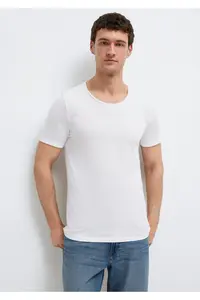 Mavi Collar Detailed White T-Shirt Fitted - Image 2