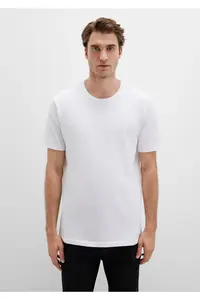Mavi White Basic T-Shirt slim Fit / Narrow Kesim 065574-6-y20 - Image 4