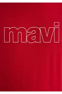 Mavi Logo Printed Red T-Shirt Slim Fit / Slim Fit - Image 7