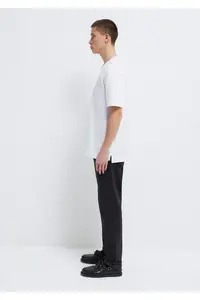 Mavi Pocket Detailed White Basic T-Shirt Loose Fit / Loosely Comfortable Cut - Image 5