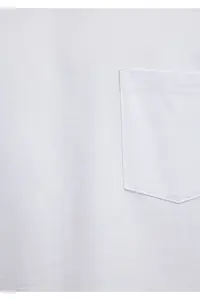 Mavi Pocket Detailed White Basic T-Shirt Loose Fit / Loosely Comfortable Cut - Image 8