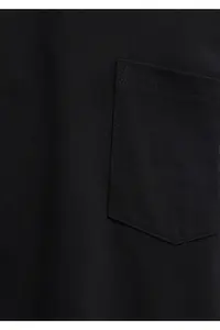 Mavi Pocket Detailed Black Basic T-Shirt Loose Fit / Loosely Comfortable Cut - Image 7