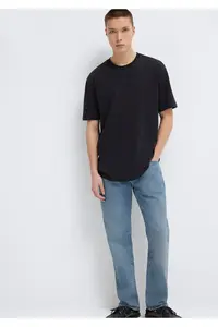 Mavi Black Basic T-Shirt Loose Fit / Loosely Comfortable Cut - Image 2