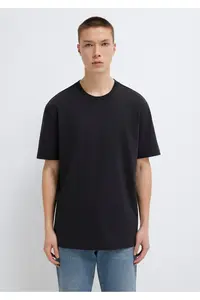 Mavi Black Basic T-Shirt Loose Fit / Loosely Comfortable Cut - Image 3