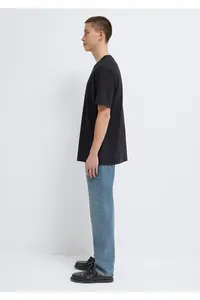 Mavi Black Basic T-Shirt Loose Fit / Loosely Comfortable Cut - Image 4