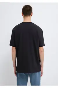 Mavi Black Basic T-Shirt Loose Fit / Loosely Comfortable Cut - Image 5
