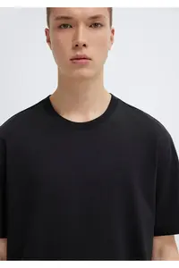 Mavi Black Basic T-Shirt Loose Fit / Loosely Comfortable Cut - Image 6