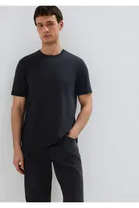 Mavi Organic Cotton Black T-Shirt Regular Fit / Normal Cut