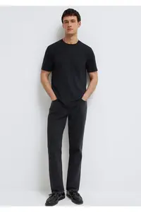 Mavi Organic Cotton Black T-Shirt Regular Fit / Normal Cut - Image 2