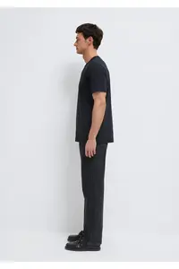 Mavi Organic Cotton Black T-Shirt Regular Fit / Normal Cut - Image 4