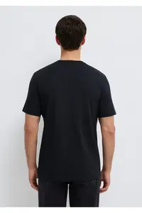 Mavi Organic Cotton Black T-Shirt Regular Fit / Normal Cut - Image 5