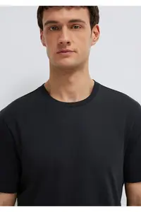 Mavi Organic Cotton Black T-Shirt Regular Fit / Normal Cut - Image 6