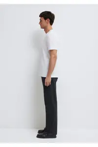 Mavi Organic Cotton White T-Shirt Regular Fit / Normal Cut -620 - Image 4