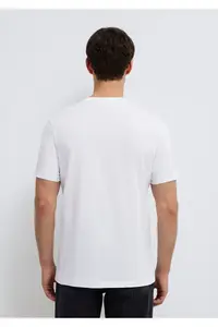 Mavi Organic Cotton White T-Shirt Regular Fit / Normal Cut -620 - Image 5