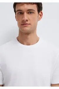 Mavi Organic Cotton White T-Shirt Regular Fit / Normal Cut -620 - Image 6