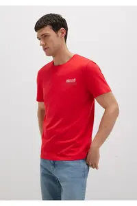 Mavi Jeans Printed Red T-Shirt Slim Fit / Tight Cut - Image 2