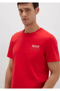 Mavi Jeans Printed Red T-Shirt Slim Fit / Tight Cut - Image 3