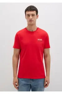 Mavi Jeans Printed Red T-Shirt Slim Fit / Tight Cut - Image 4