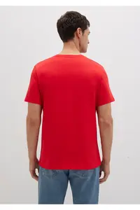 Mavi Jeans Printed Red T-Shirt Slim Fit / Tight Cut - Image 5