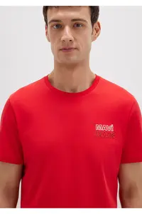 Mavi Jeans Printed Red T-Shirt Slim Fit / Tight Cut - Image 6