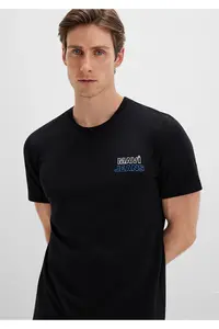 Mavi Jeans Printed Black T-Shirt Slim Fit / Slim Fit -900 - Image 2