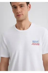 Mavi Jeans Printed White T-Shirt Slim Fit / Slim Fit -620 - Image 6