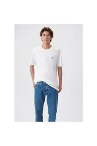Mavi Logo Embroidered White Men T-Shirt m067074-6-y20 - Image 2