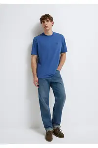 Mavi Logo Embroidered Basic T-Shirt Loose Fit / Loosely Comfortable Cut -70719