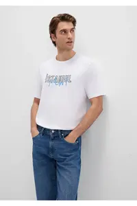 Mavi Istanbul Printed White T-Shirt Regular Fit / Normal Cut -620