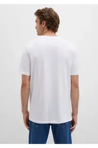 Mavi Istanbul Printed White T-Shirt Regular Fit / Normal Cut -620 - Image 4