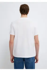 Mavi Red Miav Printed White T-Shirt Regular Fit / Normal Cut -622 - Image 5