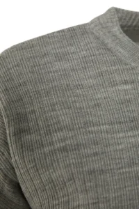 TRENDYOLMİLLA Gray Wide Pattern Basic Fitted Knitwear Top and Bottom Set - Image 6
