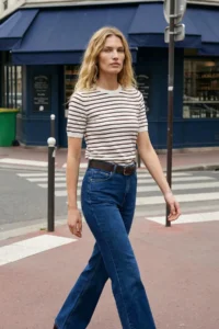 TRENDYOLMİLLA Bonnet Striped Basic Viscose Blended Knitwear Thin Blouse - Image 5