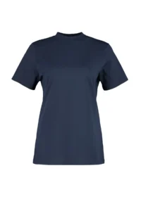 Trendyol Curve Navy Blue Ribbed Relaxed 100% Cotton Knitting T-Shirt - Image 8