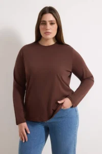 Trendyol Curve Black-White-Brown 3 Sets Paket Normal Pattern Basic Crew Neck Knitting T-Shirt - Image 4