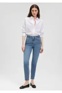 Mavi Cindy Gold Shape Shaded Indigo Blue Jeans Trousers - Image 2