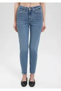 Mavi Cindy Gold Shape Shaded Indigo Blue Jeans Trousers - Image 3