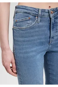 Mavi Cindy Gold Shape Shaded Indigo Blue Jeans Trousers - Image 6